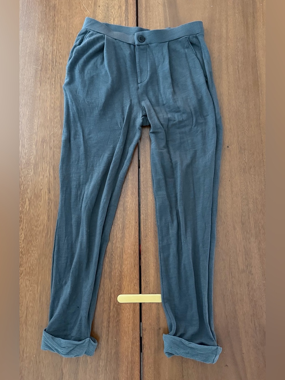 Women's Jason Scott Relaxed Teal Trousers with Elastic Waist